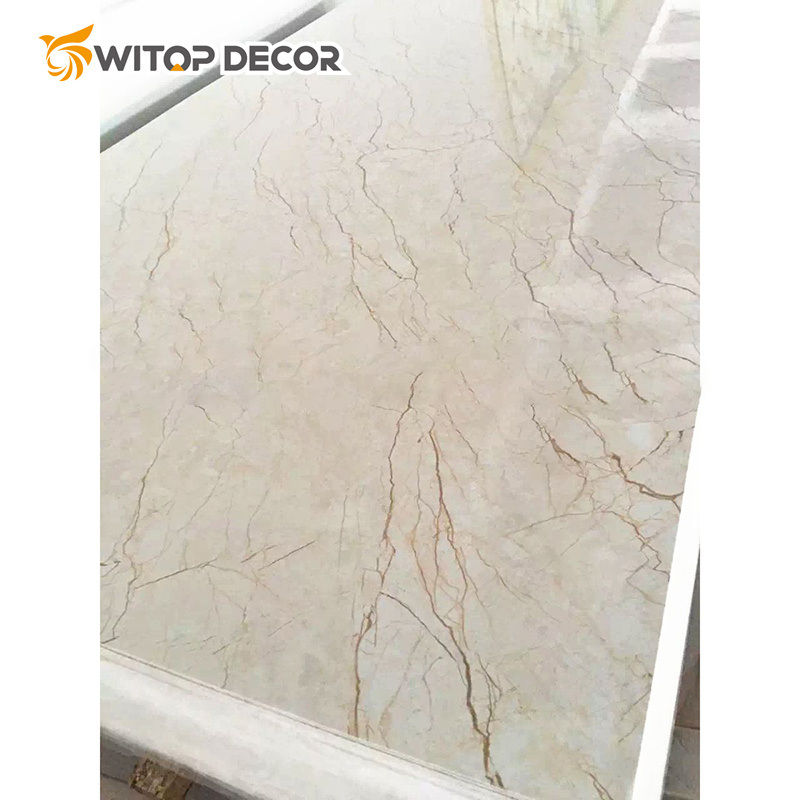 Faux Marble Solid Plastic UV Marble Sheet PVC Surface Design