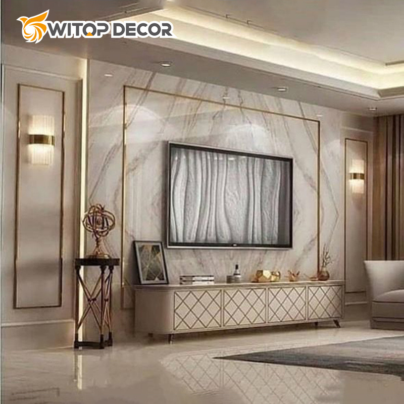Low Prices Lightweight Wall Materials PVC UV Marble Sheet for Partition Wall Panel