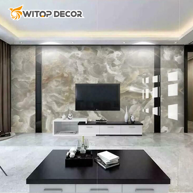 4X8 Wholesale Price High Glossy 1220*2440mm*3mm PVC Marble Sheet for Wall Decoration