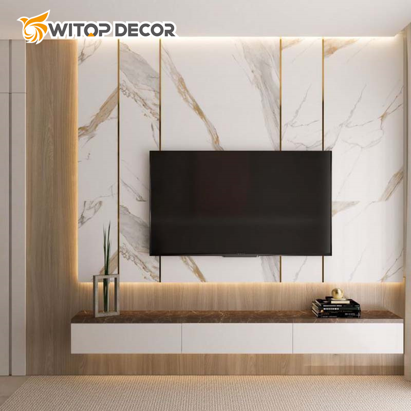 Design Flame Retardant Waterproof Design Wall Decor PVC UV Marble Sheet Panel