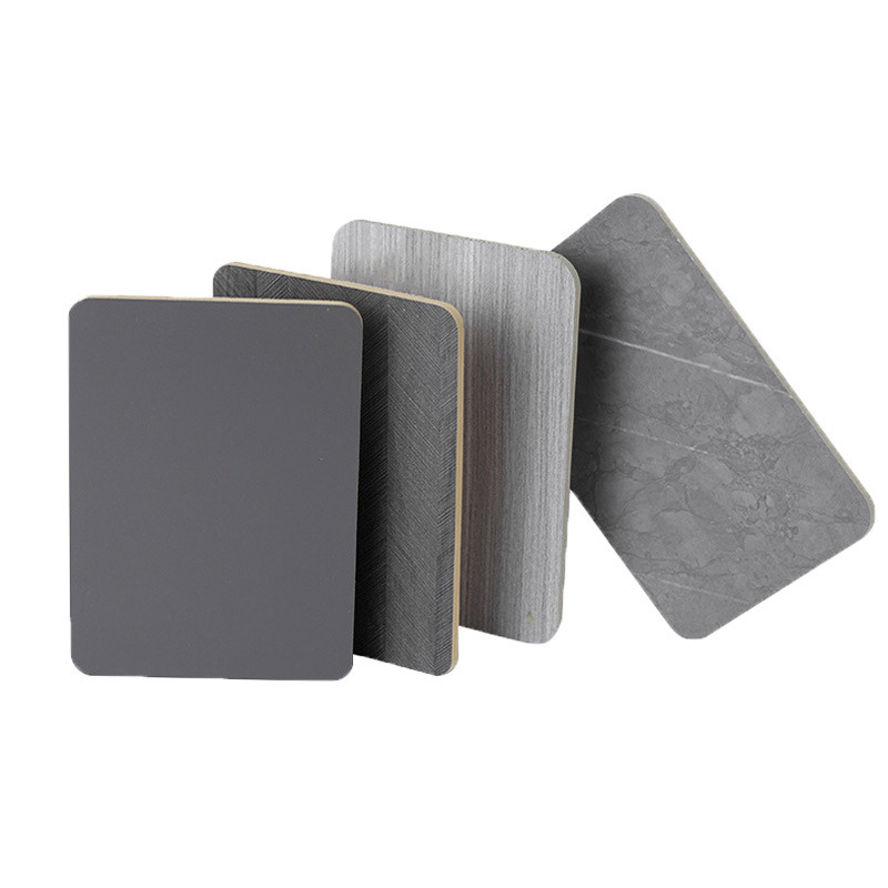New Arrive High Density 4X8 Bamboo Charcoal Wood Veneer PVC Pet Film Laser Pattern