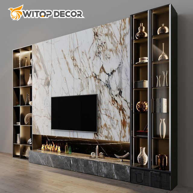 1220*2440mm* 2mm 3D Printing PVC Wall Panel Decorative UV Marble Sheet