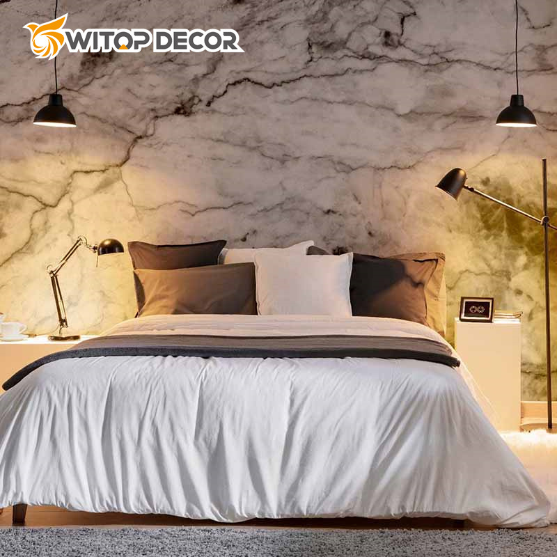 Low Prices Lightweight Wall Materials PVC UV Marble Sheet for Partition Wall Panel