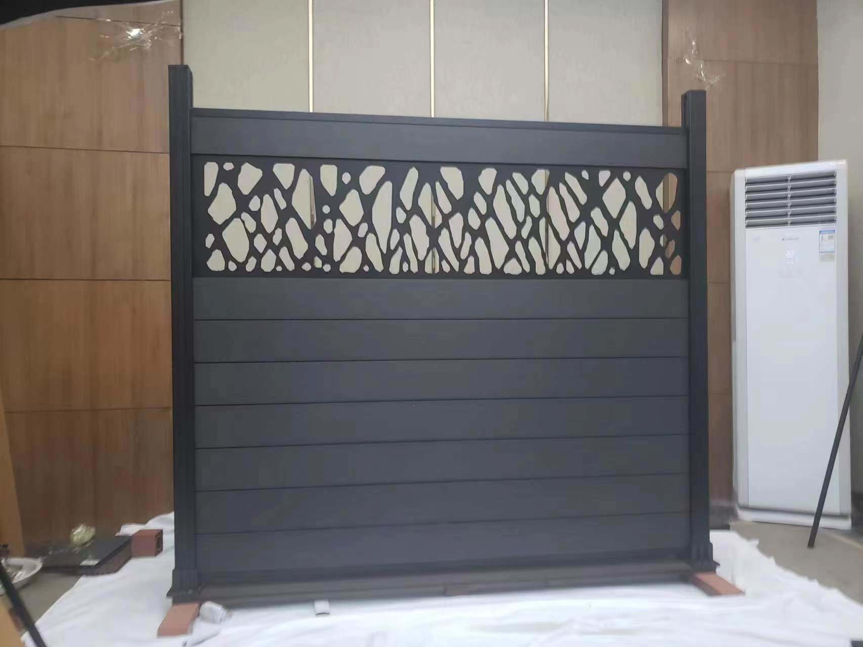 Wood Plastic Composite WPC Privacy Fence Custom Fence Windbreak Fencing Mesh