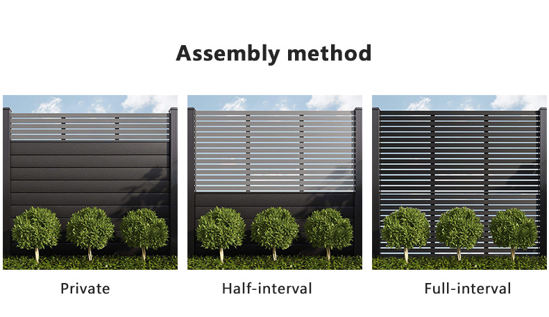 Durable Weather-Resistant DIY Fence WPC Hot Sale Vila Outdoor WPC Fence Water Proof Fence