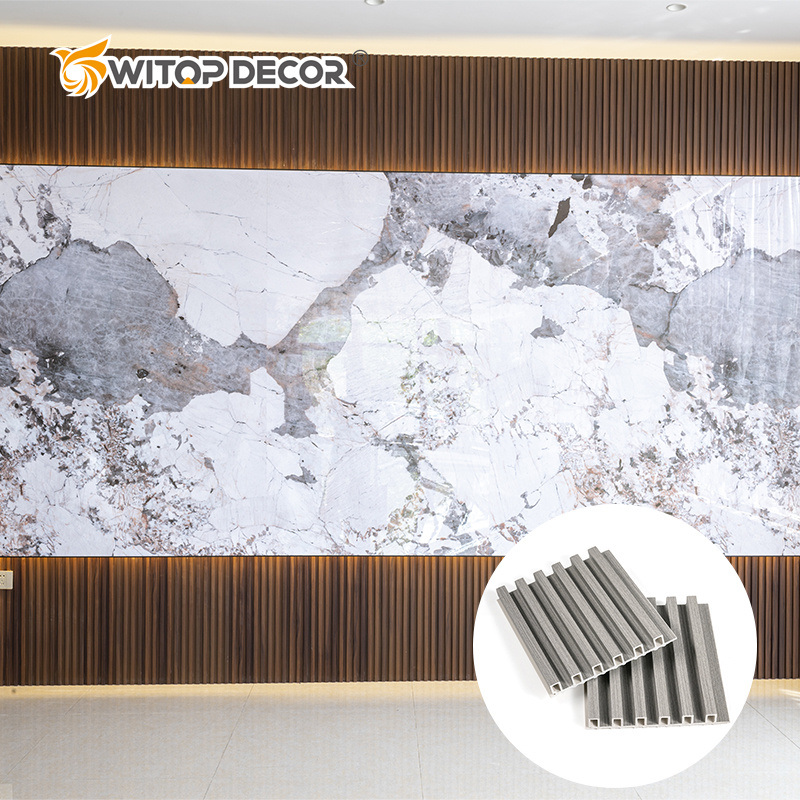 Indoor Wood Grain PVC WPC Interior Wall Flat Panels Designs