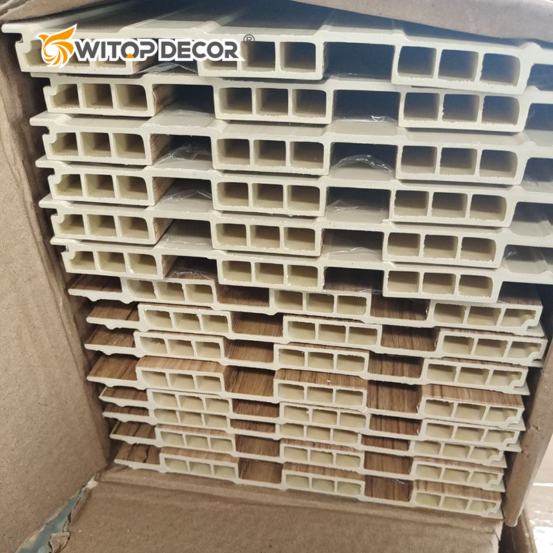 Interior Wall Decoration Wooden Design Laminated WPC Wall Panels