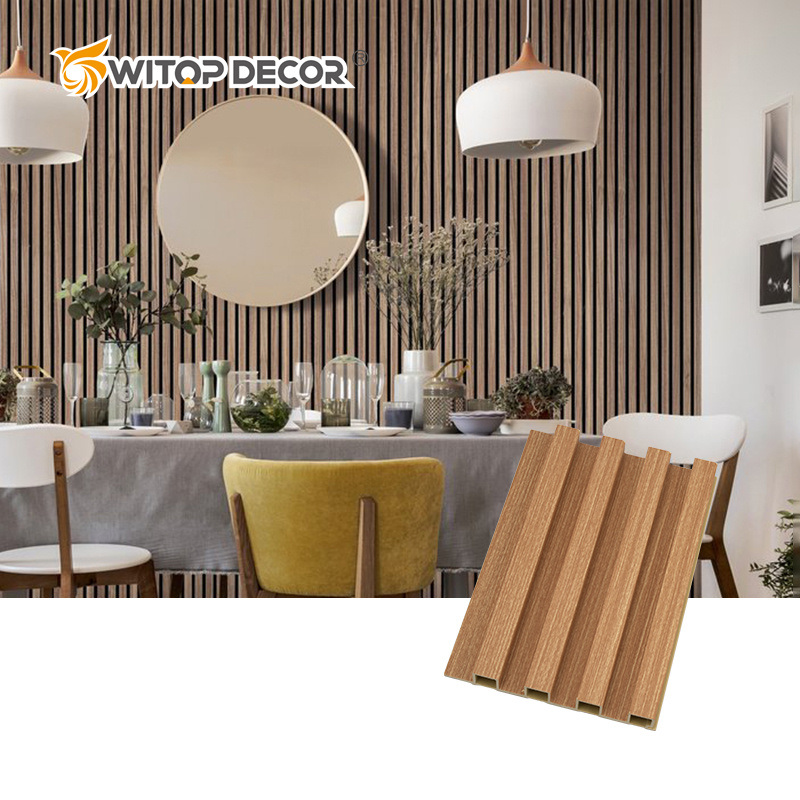 Compression Fire Resistance Fiber Integrated Wallboard Ecowood Paneling Interior Decor WPC Wall Panel on Blank Wall