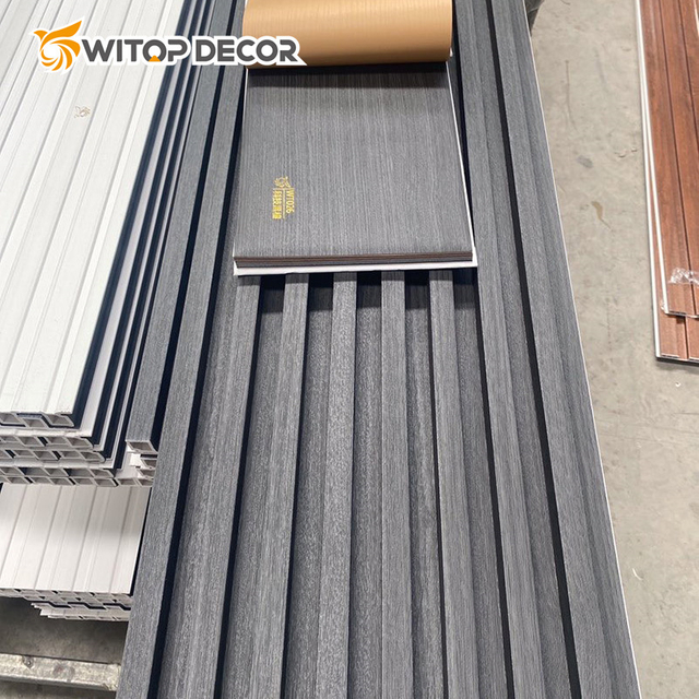 3D Wooden Grain WPC Wall Panel for Interior