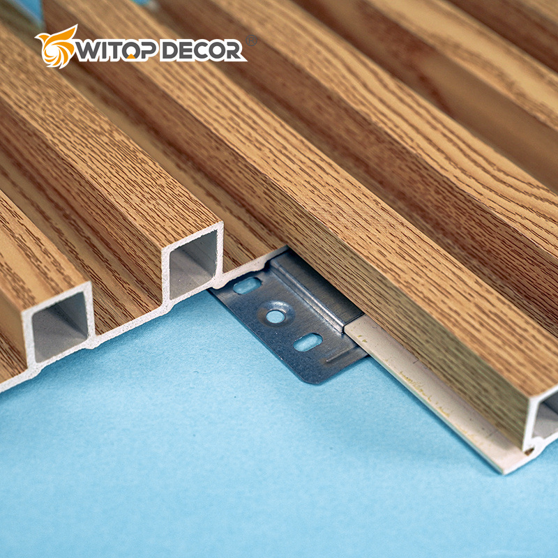 WPC Decorative Material Manufacturer Eco Fluted 3D Wall Panel Home Decoration