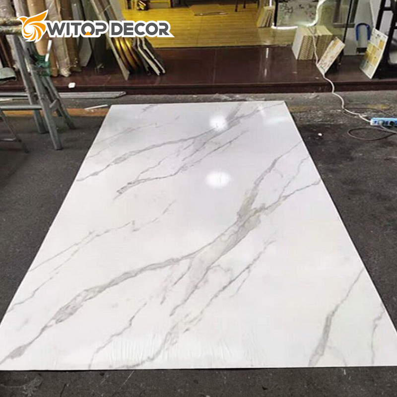 Custom Waterproof 4FT*8FT PVC Marble Design Sheet Plastic Board for Decor