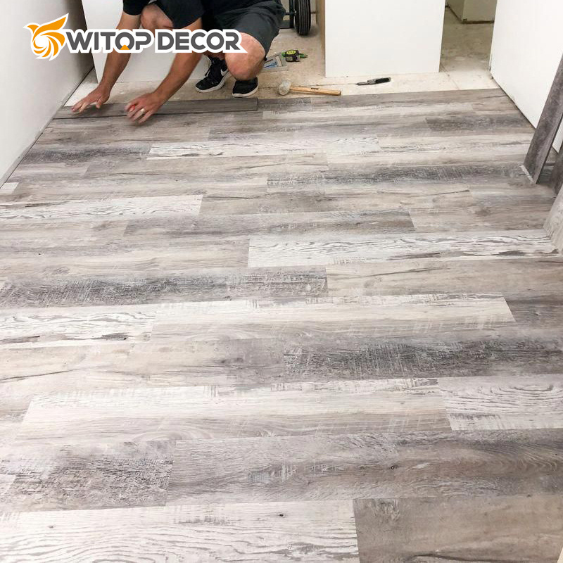 Fireproof Self Adhesive Vinyl Flooring 2mm Plastic Spc Floor Tiles for Indoor