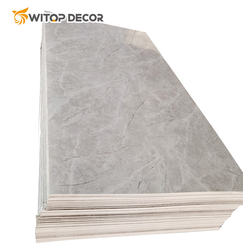 1220X2440mm 2.5mm Glossy UV Marble Sheet Wall Panel