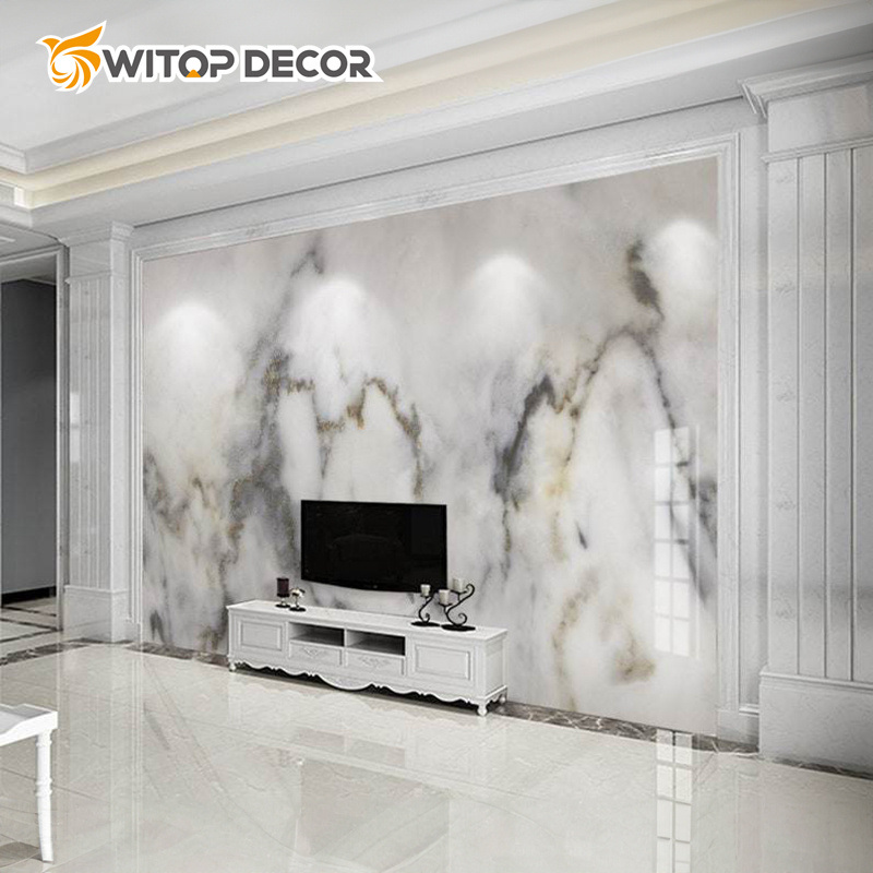 High Glossy 3mm PVC UV Coated Marble Board for Home Decoration