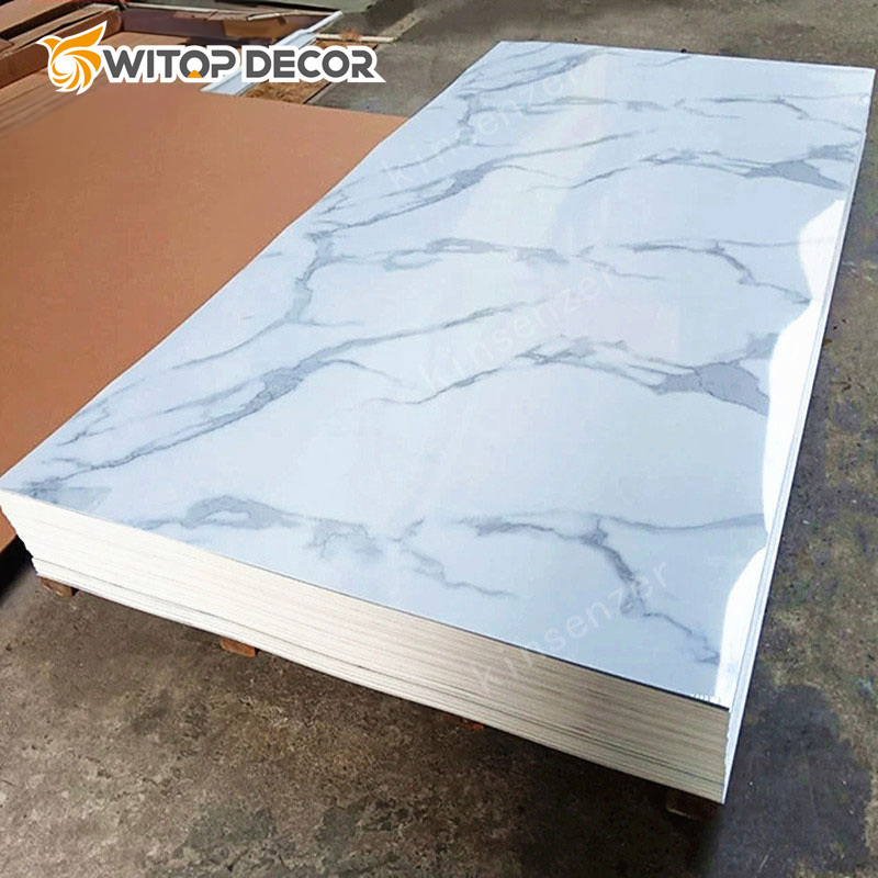 High Glossy UV Coating PVC Marble Sheets Imitation Marble Plastic Sheets