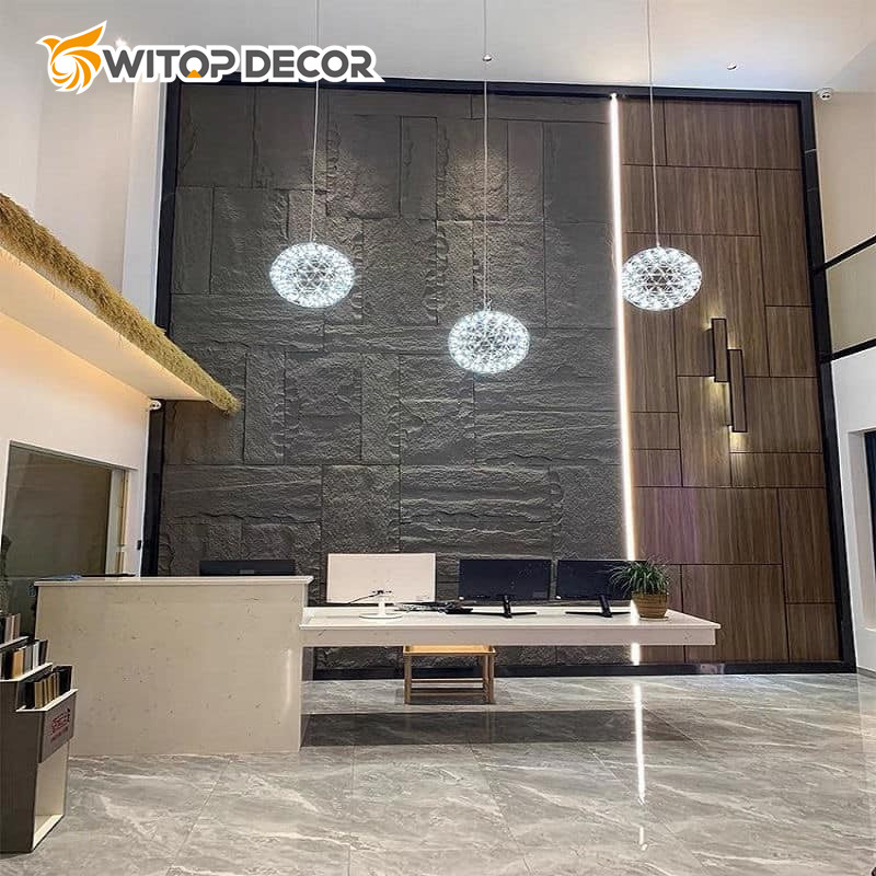 Hot Sales Faux Stone Wall Panel PU Rock Veneer Exterior Artificial PU Stone Wall Panel