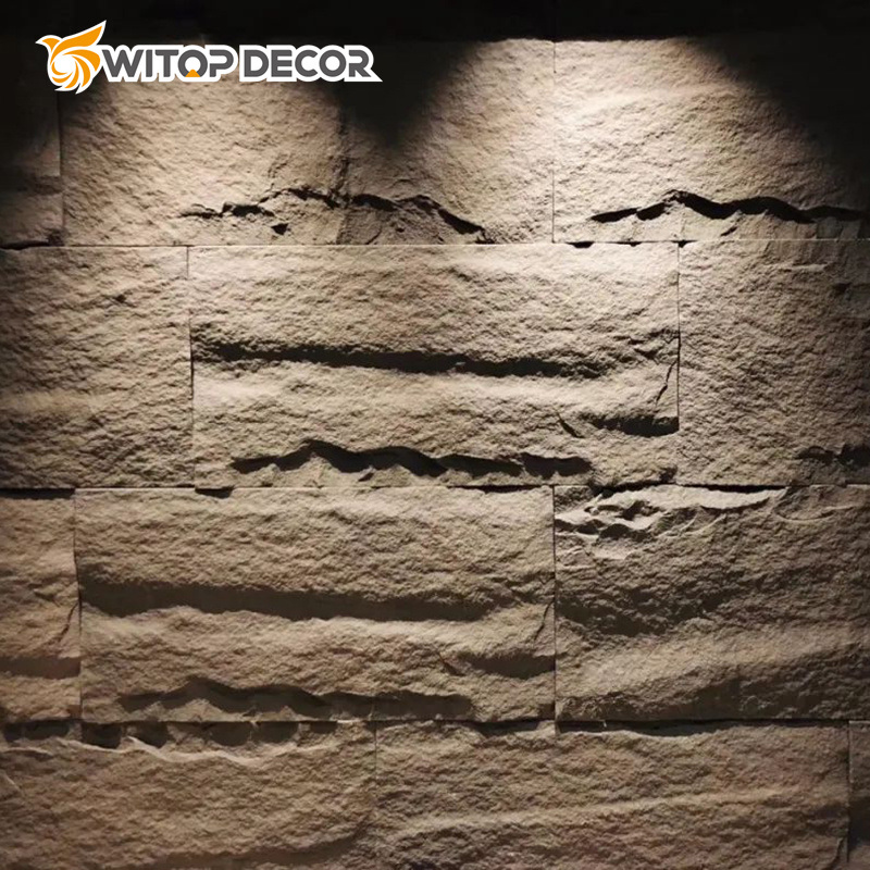 Lightweight Polyurethane PU Stone Indoor and Outdoor Wall Panels Exterior Simulated Stone 3D Wall Panel Board