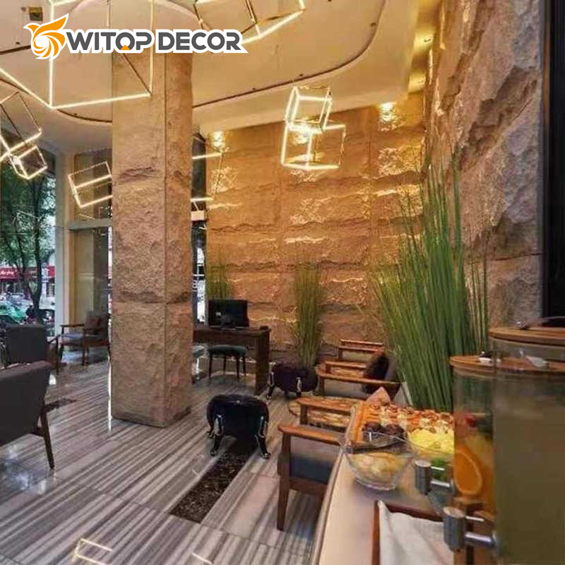 PU Faux Artificial Stone One Panel Artificial Stone Panels Stone Veneer Sheet