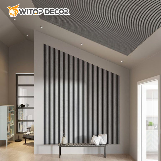 Witop Easy Install Walnut Color Eco Wood Laminate Decorative Wall Cladding