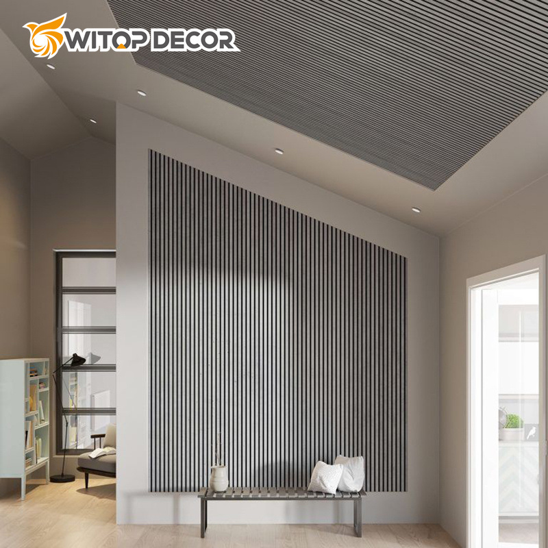 Witop Easy Install Walnut Color Eco Wood Laminate Decorative Wall Cladding