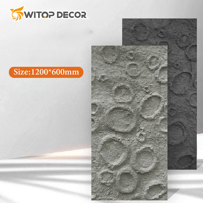 2023 New Material PU Wall Panels Stone PU Faux Stone Panels Polyurethane Columnar Stone