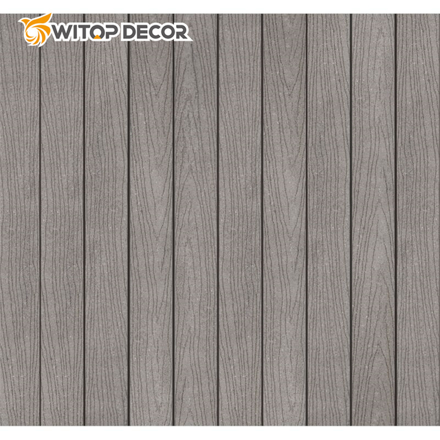 Flame Retardant Decorative Metal Wooden PVC Veneer Fluted Cladding WPC Wall Panel Exterior