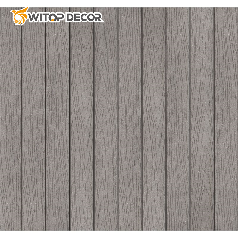 Flame Retardant Decorative Metal Wooden PVC Veneer Fluted Cladding WPC Wall Panel Exterior