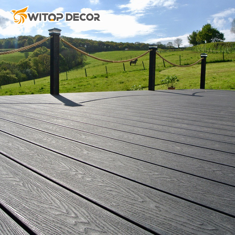 Anti-Slip WPC Decking Outdoor Flooring with Groove Composite Decking