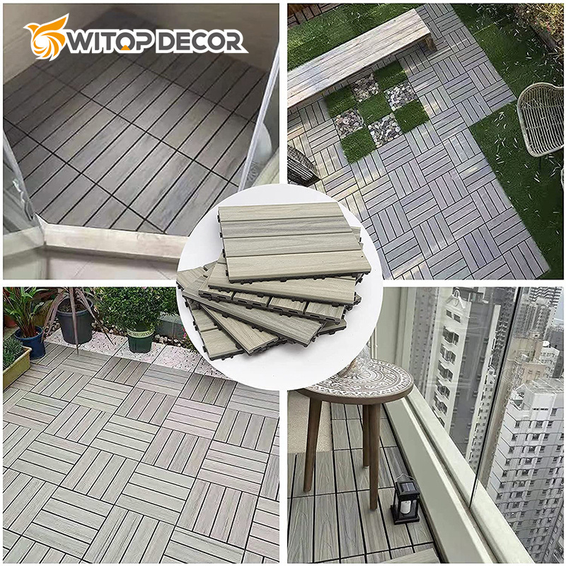 Co-Extrusion 25mm Thickness Solid Wood Decking Outdoor Hardwood Decking