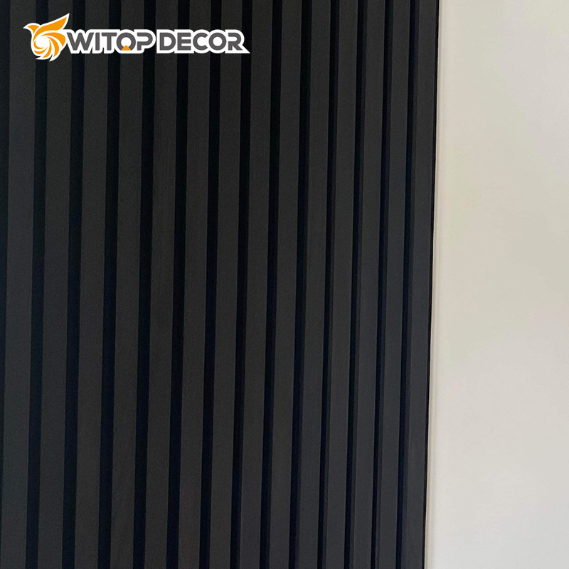 Recycle Polyester Fiber Decoration Wall Acoustic Wood Slat Panels