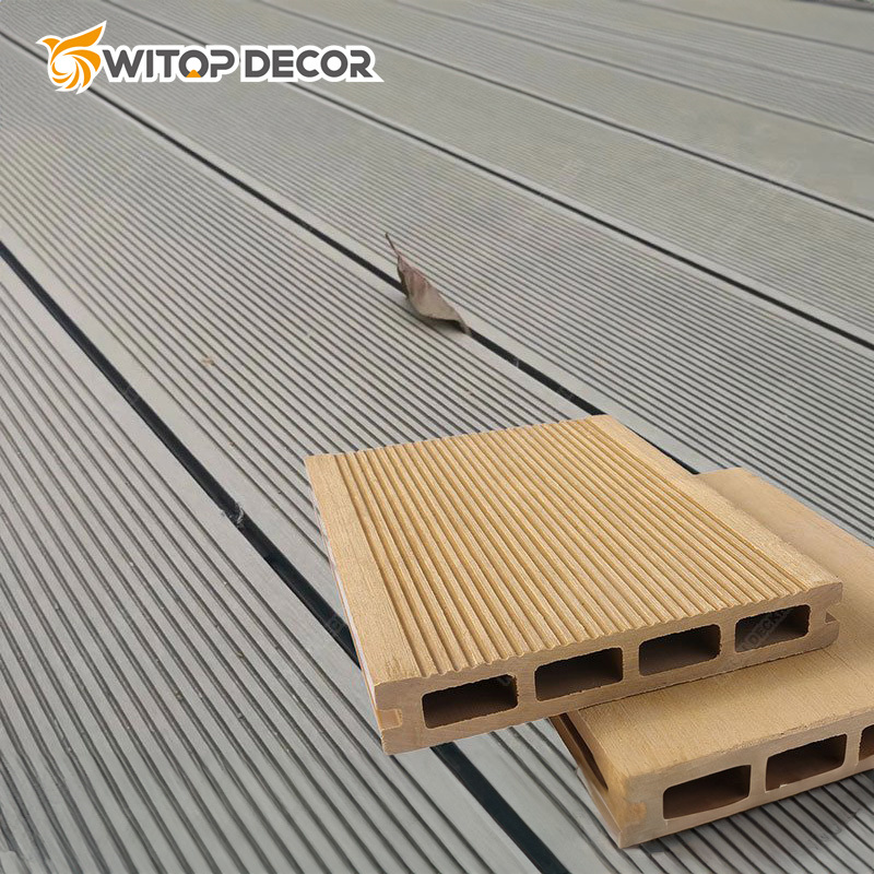 Durable Capped Co-Extrusion Double Color WPC Decking for Outdoor Flooring