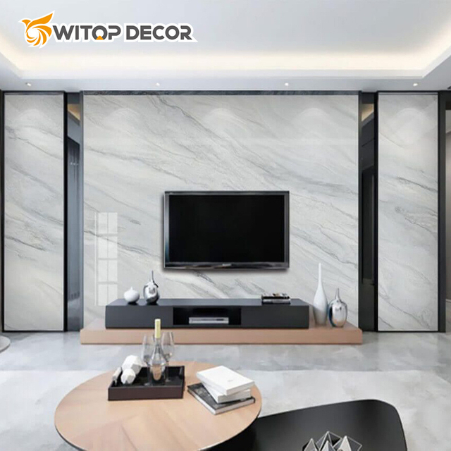 Decorative Interior High Glossy 3D UV Marble Sheet