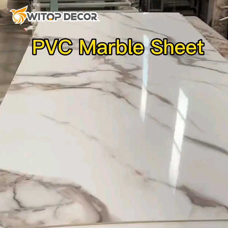 UV Board Sheet PVC Wall Panel Marble Interior Decoration 2-6mm Thick
