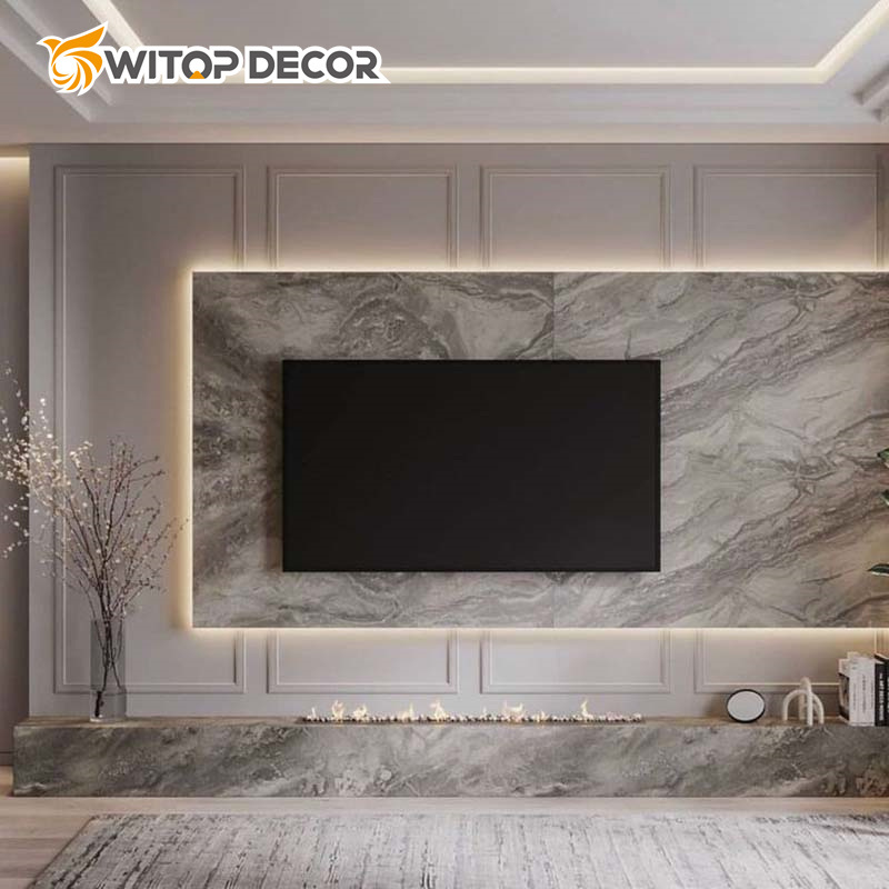Marble Substitutes PVC Marble Sheet Glossy 1220*2900*3mm Plastic Sheet PVC Faux Marble