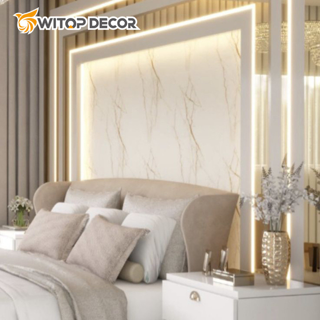 Luxury High-Gloss 3mm 3D Printing Waterproof PVC Marble Sheet for Indoor Decoration