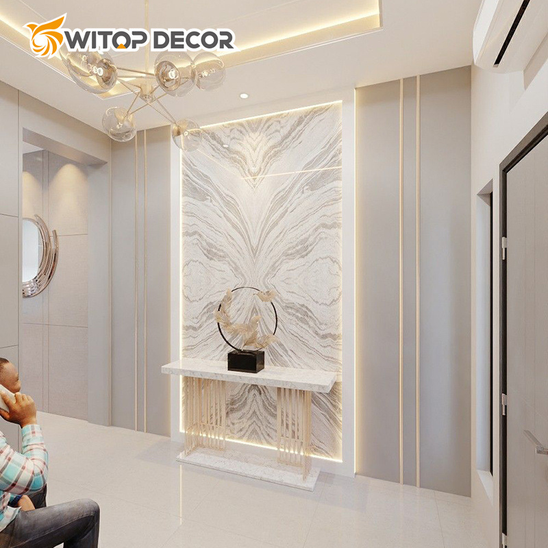 3D Design PVC Marble Sheet Marble Alternative Panel Plastic UV Sheet PVC Panel