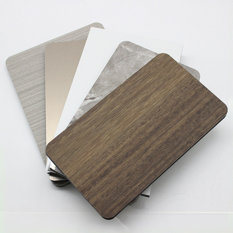 Easy Install Walnut Color Eco Wood Metal Laminate Decorative Cladding WPC Panels Wall