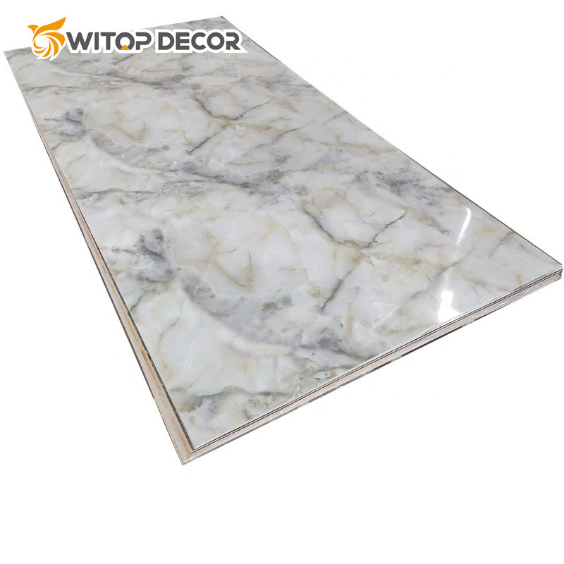 4*8 High Quality Waterproof UV Coated PVC Marble Sheet Decorative Board with Fancy Design