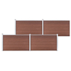 Plastic Portable Fence Composite Wood WPC Post Upright Column Pole Outdoor Fence Post