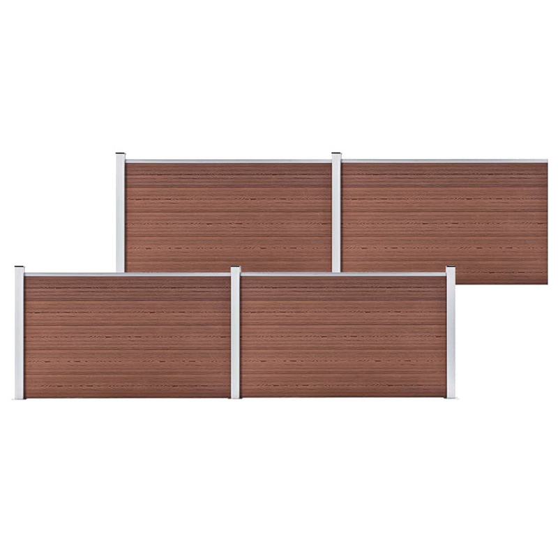 Plastic Portable Fence Composite Wood WPC Post Upright Column Pole Outdoor Fence Post
