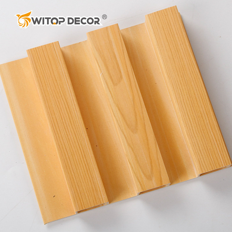 Natural Wood Slat Panel for a Rustic Lodge Ambience.