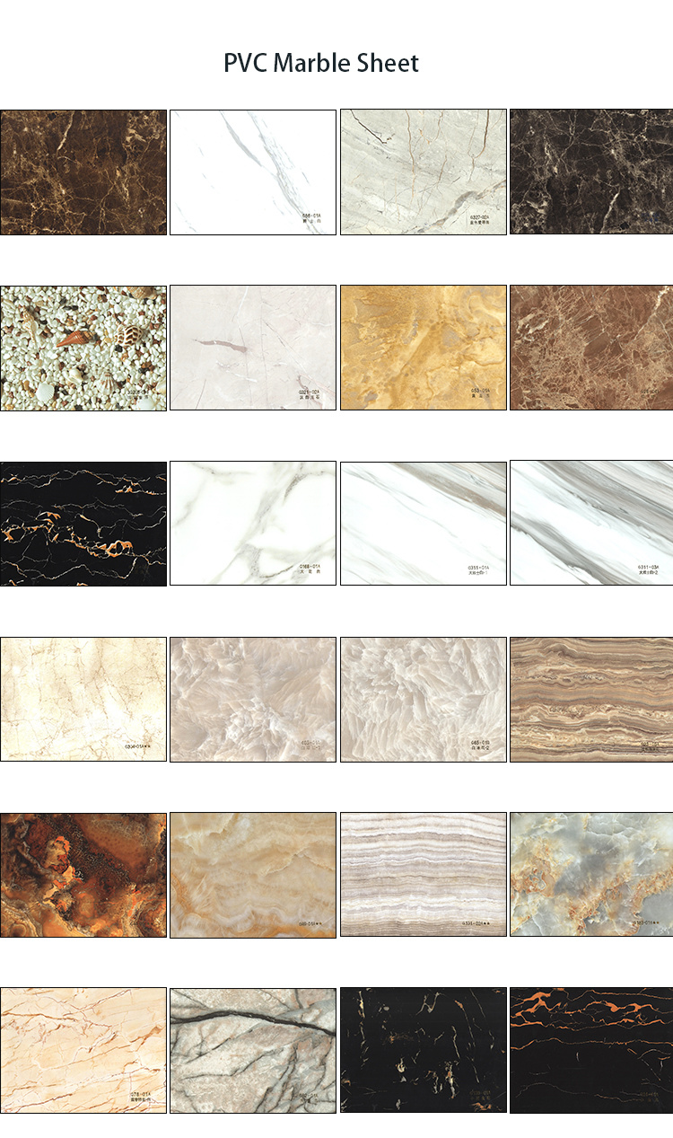 UV Coating Marble Panel Plastic PVC Sheet