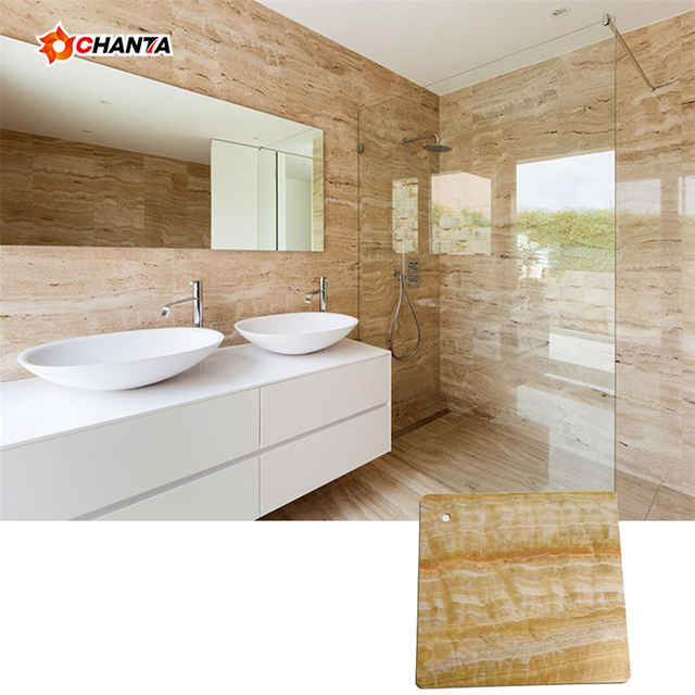 UV Coated Wall Panel Plastic PVC Marble Sheet Artificial Marble