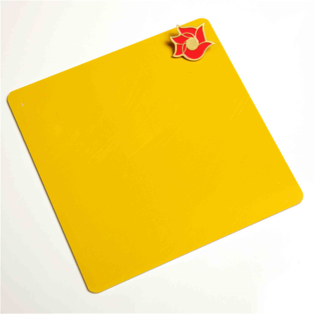 Yellow Solid Surface Wood Faux Marble Panel UV Marble Sheet