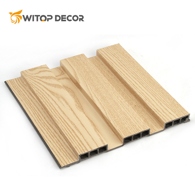 Factory Price Indoor Decorative White 160mm 170mm 200mm Flame Retardant House Office WPC Flute Wall Panel