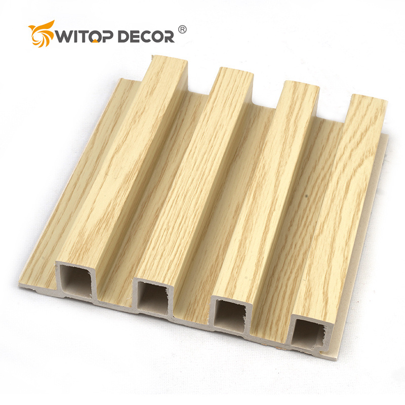 Wooden Grain PVC WPC Wall Panels Designs for Outdoor Decoration