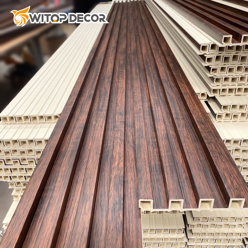 TV Background WPC Fluted Wall Panel Wall Pladding