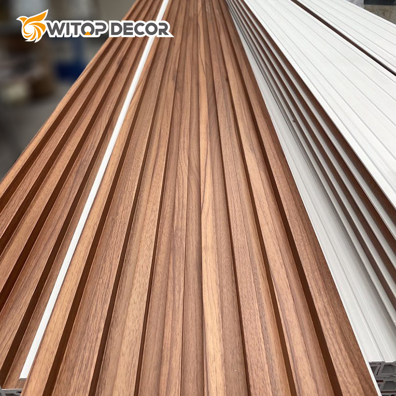 DIY Room Interior Decoration Wooden Grain WPC Panel for House