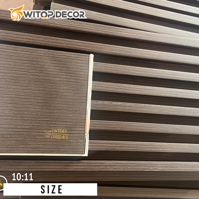 Interior Room Decoration Wooden Grain WPC Wall Panel for House