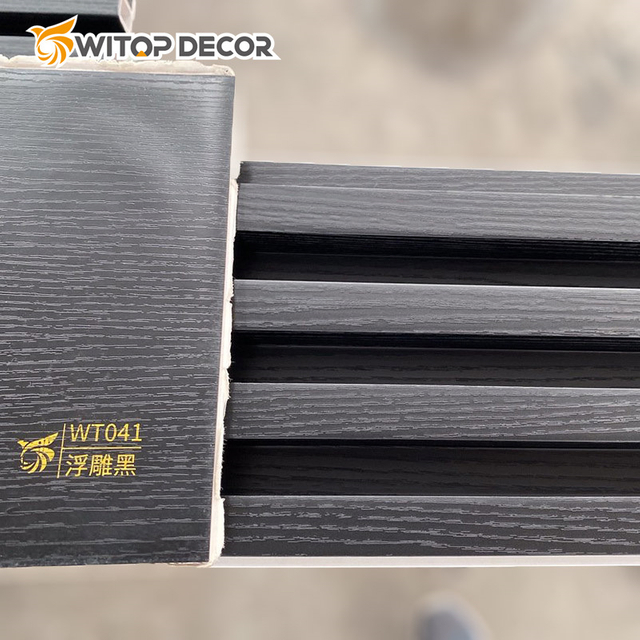 3D Wava Style Wood Plastic Waterproof Sheet WPC Panel for Wall